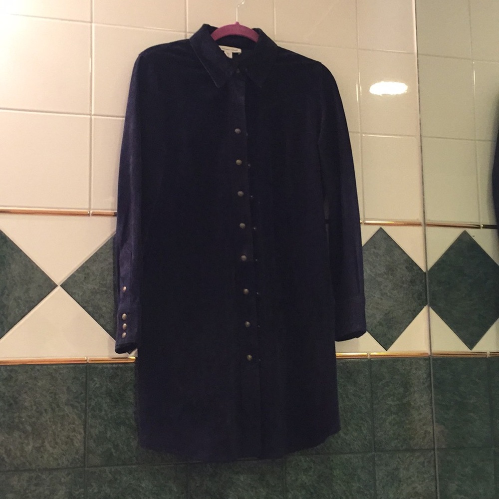 Coldwater Creek navy suede jacket